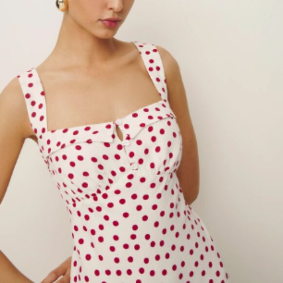 reformation vintage polka-dot print halter dress - Picture 4 of 4